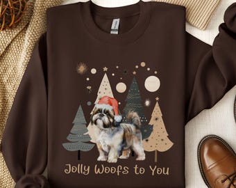 Shih Tzu Christmas Sweatshirt Shih Tzu Sweatshirt Shih Tzu Sweater Shih Tzu Gifts Christmas Shih Tzu Shirt Shih Tzu Mom Shih Tzu Lover Gift