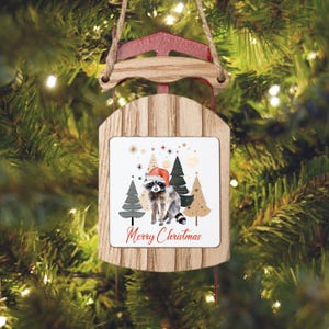 Raccoon Christmas Ornament  Christmas Raccoon Ornament Raccoon Gifts Raccoon Decoration Raccoon Lover Holiday Ornament Hanging Ornament