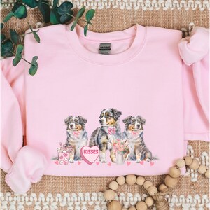 Australian Shepherd Sweatshirt Australian Shepherd Valentine day Gift Aussie Shepherd Mom Aussie Shepherd Sweater Australian Shepherd Gifts