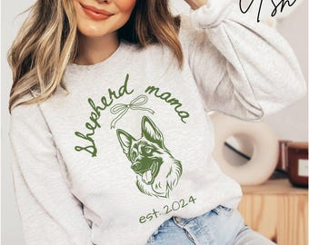 Sudadera personalizada de pastor alemán, suéter de pastor alemán, regalos para mamá pastor alemán, regalo personalizado de pastor alemán, regalo para mamá perro.