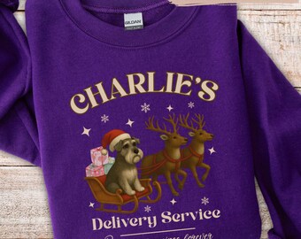 Personalized Schnauzer Christmas Sweatshirt Custom Schnauzer Sweater Christmas Dog Shirt Personalized Dog Gifts Schnauzer Mom