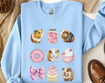 Felpa con porcellino d'India, regalo di San Valentino per porcellino d'India, mamma porcellino d'India, maglione porcellino d'India, amante dei porcellini d'India, regalo per porcellino d'India, proprietario di porcellino d'India