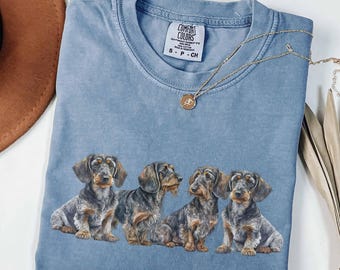 Komfort Farben Drahthaar Dackel Shirt, Drahthaar Dachshund Hund Tshirt, Drahthaar Dachshund Geschenke, Doxie Verzierung