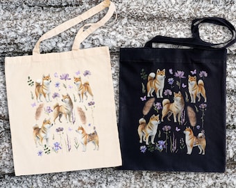 Shiba Inu Dog Tote Shiba Dog Bag Shiba Inu Carry Bag Shiba Inu Lover Shiba Gifts Dog Lover Gifts Shiba Mom Gifts Shiba Print Tote Bag