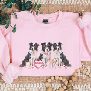 Felpa Border Collie Border Collie regalo di San Valentino Border Collie mamma Border Collie maglione Border Collie amante Border Collie San Valentino regali Collie