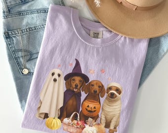 Komfort Farben Halloween Dackel Shirt Dackel Tshirt Dackel Herbst Kleidung Halloween Hund Geschenke Dackel Mama Dackel Geschenke