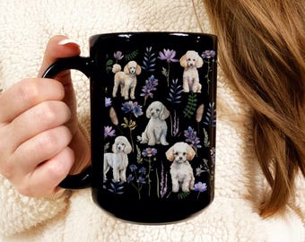 Pudel Becher Schwarze Becher 11 Unzen 15 Unzen Pudel Mama Pudel Papa Pudel Geschenk Pudel Geschenke Pudeltasse Pudeltassen Kaffeetasse Hund Mama Geschenke Hundetassen