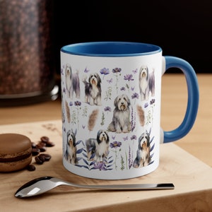 Bearded Collie Mug Bearded Collie Coffee Cup Bearded Collie Coffee Mug Floral Bearded Collie Mugs Bearded Collie Gifts Bearded Collie Mom