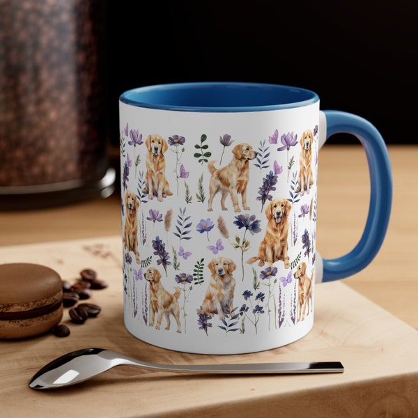 Golden Retriever Mug Golden Retriever Gifts Golden Retriever Mom Cottagecore Mug Golden Retriever Coffee Mug Goldenretrievers Wildflower Mug