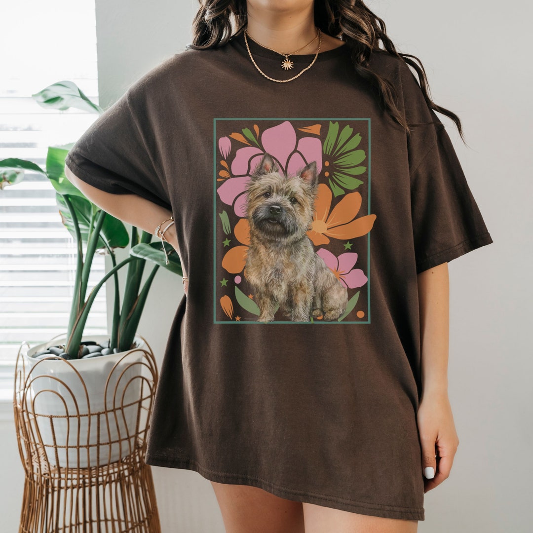 Cairn Terrier Shirt Boho Floral Cairn Terrier T Shirt Vintage Wavy ...