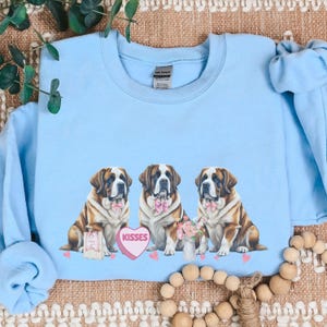 Saint Bernard Sweatshirt Saint Bernard Valentine&#39;s day Gift St Bernard Mom St Bernard Sweater Saint Bernard Lover Valentine Saint Bernard