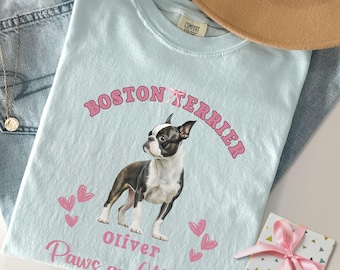 Personalized Boston Terrier Shirt Boston Terrier Valentines day Gift Boston Terrier Mom Boston Terrier Tshirt Boston Terrier Gifts