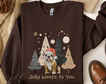 English Bulldog Christmas Sweatshirt English Bulldog Sweatshirt Bulldog Sweater Bulldog Mom Bulldog Gifts Christmas Bulldog Shirt Bull Dog