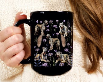 Irish Wolfhound Mug Black Mug 11oz 15oz Irish Wolfhound Mom Wolfhound Dad Wolfhound Gift Irish Wolfhound Gifts Wolfhound Cup Wolfhound Mugs