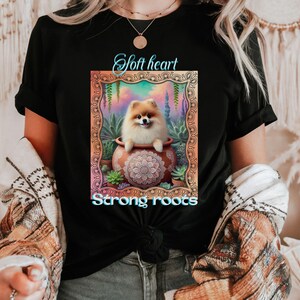 Pomeranian in Pot T-shirt, Boho Plant Lover Tee
