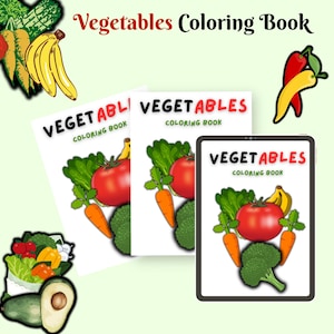 Fruits Vegetables Coloring Pages For Kids | Printable Toddlers Preschoolers Coloring Book | Preschool Kindergarten Coloring Pages For Kids