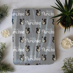 Personalized Border Collie Dog Name Blanket, Custom Dog lover blanket, Border Collie throw, new puppy gift, Border Collie mum gift.