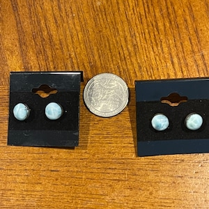 Larimar .925 Stud Earrings