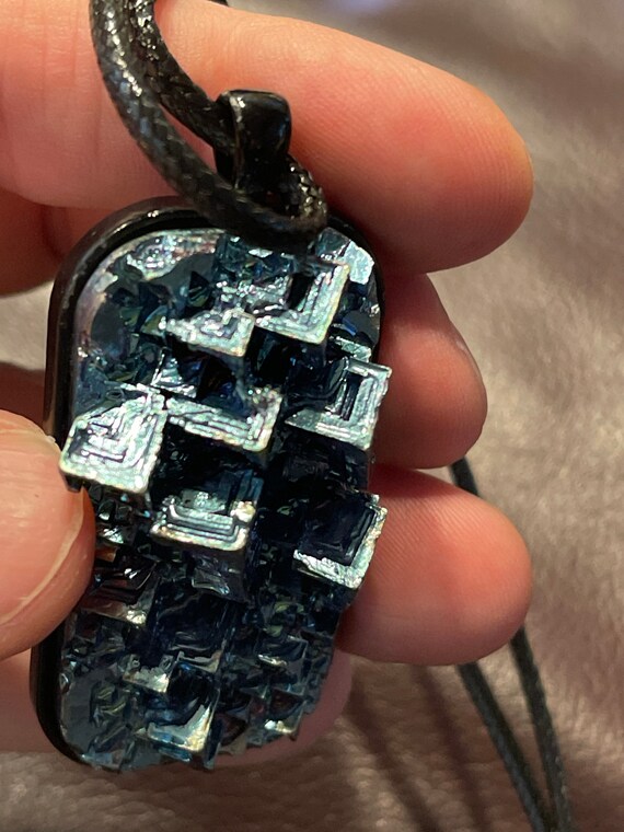 Blue Dog Tag of Bismuth Etsy