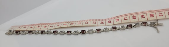 Vintage Gemstone Bracelet | Antique Garnet Topaz … - image 8