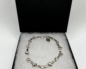 Elijah Vintage Art Deco Charm Bracelet | 925 Sterling Silver | Stocking Stuffer