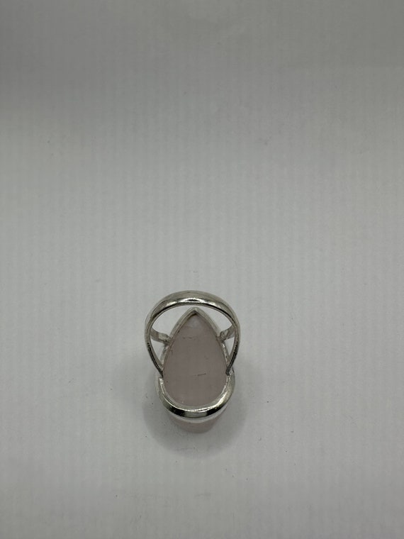 Vintage Rose Quartz Statement Ring | Size 7.5 | G… - image 3
