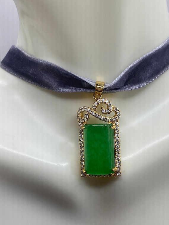 Green Jade Pendant | Jade Heart Pendant Necklace |
