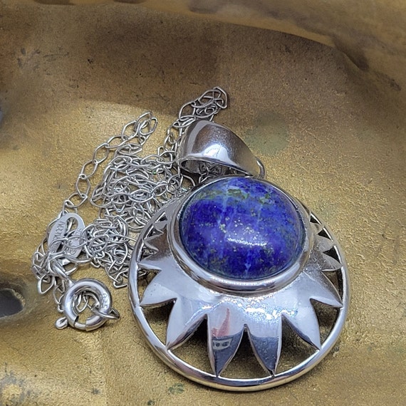 Lapis Lazuli Pendant Necklace | Genuine Lapis Pen… - image 9