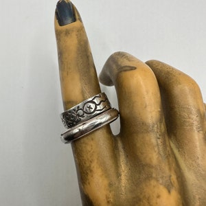 Elijah Vintage Promise Ring | 925 Sterling Silver | Stocking Stuffer | Gift for Girlfriend | Present for Her | Antique Silver Band