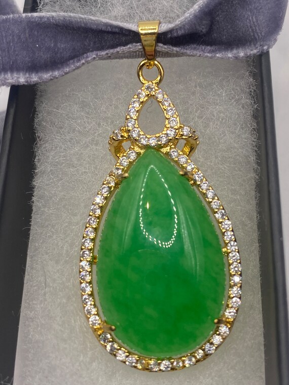Green Jade Pendant | Jade Heart Pendant Necklace … - image 3