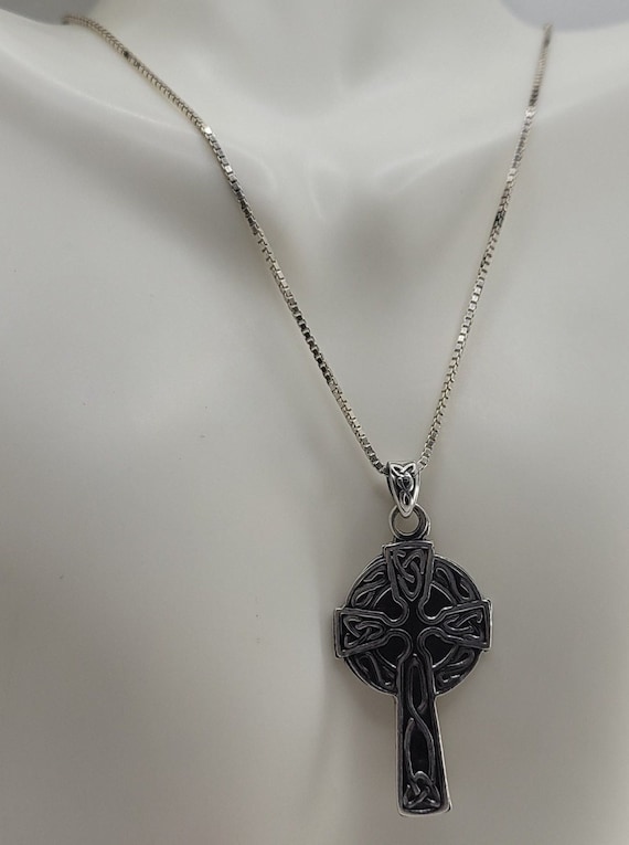 Celtic Cross Pendant Necklace | Mexican Sterling S