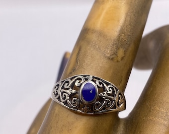 Elijah Vintage Lapis Lazuli Statement Ring | Size 8 Gift for Her | Gift for Mother | Present for Wife | Statement Jewelry