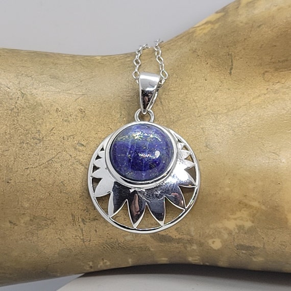 Lapis Lazuli Pendant Necklace | Genuine Lapis Pen… - image 1