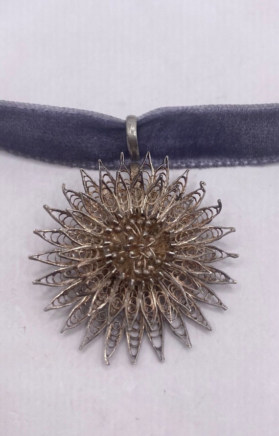 Filigree Flower Pendant | Sterling Silver - image 4