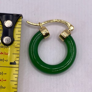 Natural Hetian jade enamel porcelain Earrings - Finds store