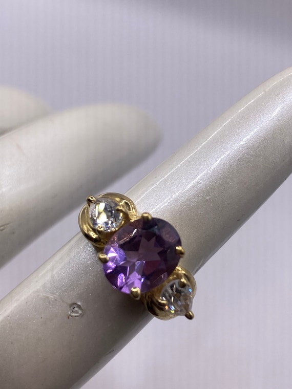 Amethyst Cocktail Ring | Purple Gemstone Statemen… - image 1