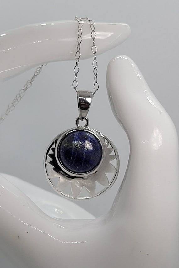 Lapis Lazuli Pendant Necklace | Genuine Lapis Pen… - image 2