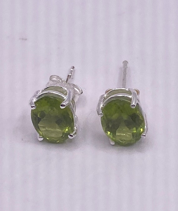 Peridot Earrings | Minimalist Earrings | Antique … - image 5