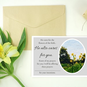 Printable card - &quot;He Cares for You&quot;