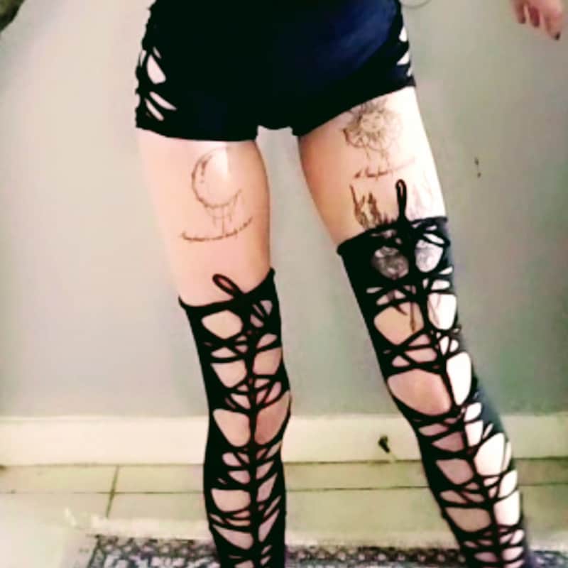 Cotton Pixie Leggings with Tie Up Detail main image 1