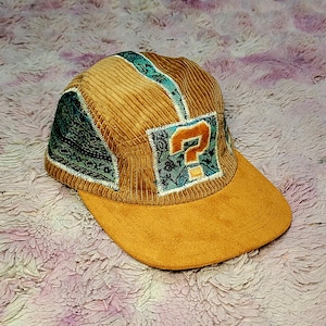 Ooak patchwork tipper panel hat. handmade and one of a kind