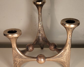 Harjes Metal Art Bremen Bronze Handicraft Table Lamp 3-Light