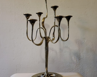 Kurt Jesch Amadeo Fratelli Tonini Art Deco kandelaar messing goud