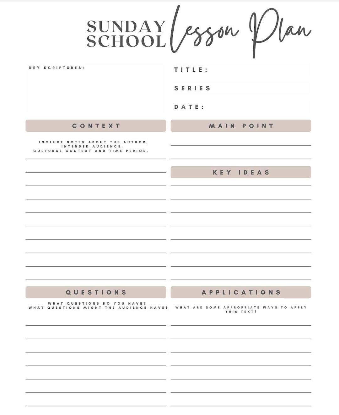 The BEST Sunday School Lesson Planner - Etsy the-best-sunday-school-lesson-planner-etsy