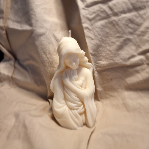 Mary and Baby Jesus Candle catholic/ Pillar Candle/ Gift Etsy Australia