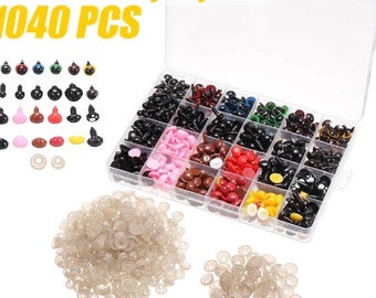 Safety Eyes and Noses Kit | Amigurumi Crochet Supplies (1040 Pcs)