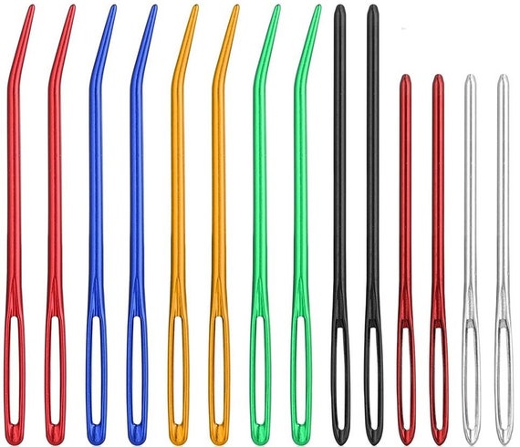 Aluminium Bent Tip Darning Needle Set 14pc Sewing Crochet Supply  Toolpreorder 