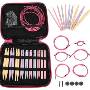 Budget circular knitting needle set Interchangeable plastic| Preorder