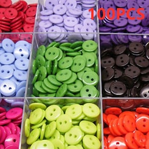 9mm 11mm 15mm 20mm Plastic 2 hole round buttons mixed colour|Preorder