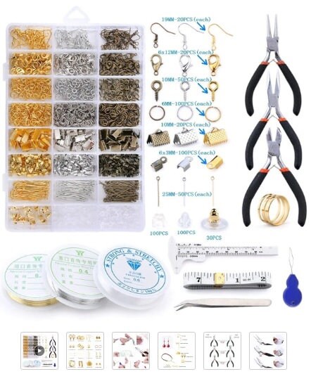 Jewelry Making Kits for Adults, Shynek Jewelry Making Supplies Kit With  Jewelry Making Tools, Earring Charms, Jewelry Wires 